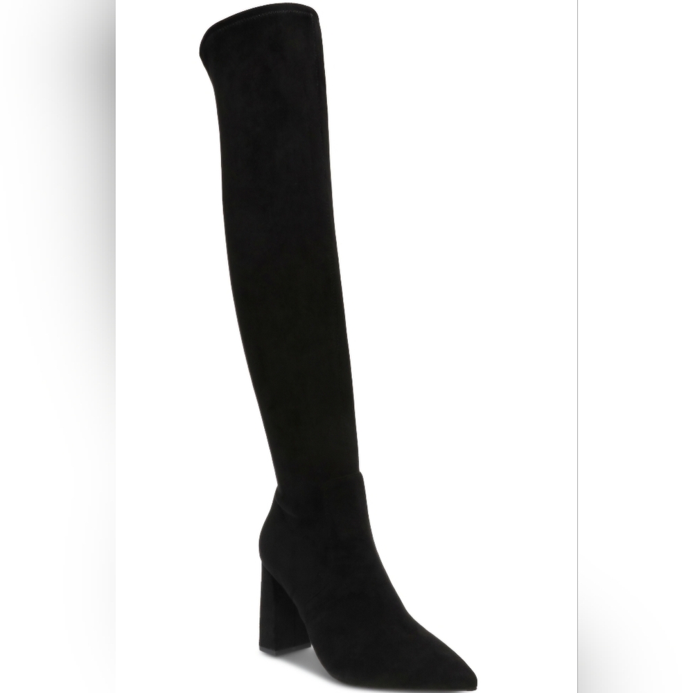 Wild Pair, Eileene Womens Faux Suede Pointed Toe Over-the-Knee Boots, 10M